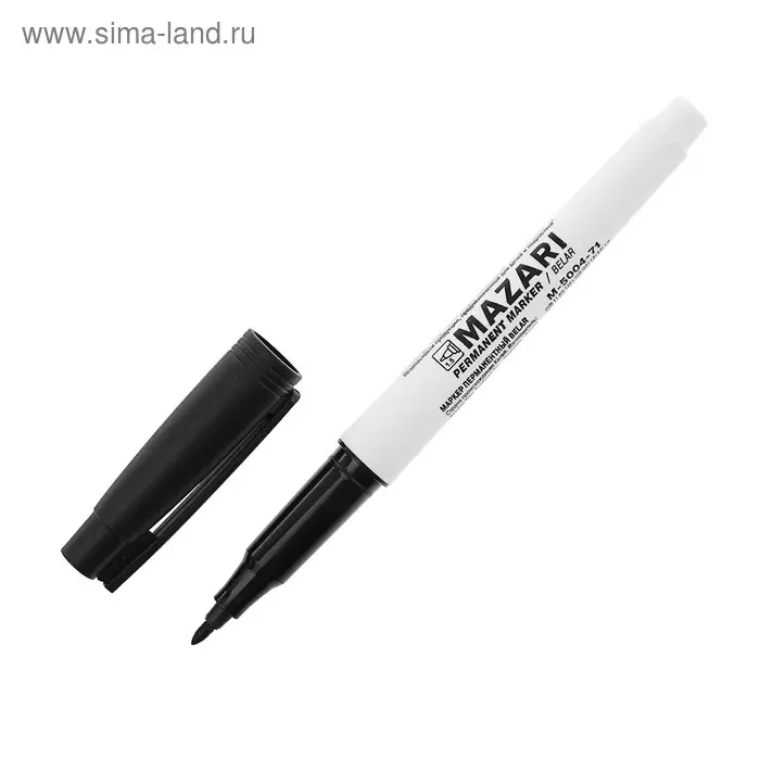 Маркер перманентный Mazari Belar, 1.5 мм, чёрный Маркер перманентный Mazari Belar, 1.5 мм, чёрный