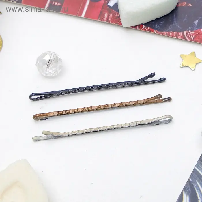 Невидимки для волос «Классика», набор 24 шт., 5 см