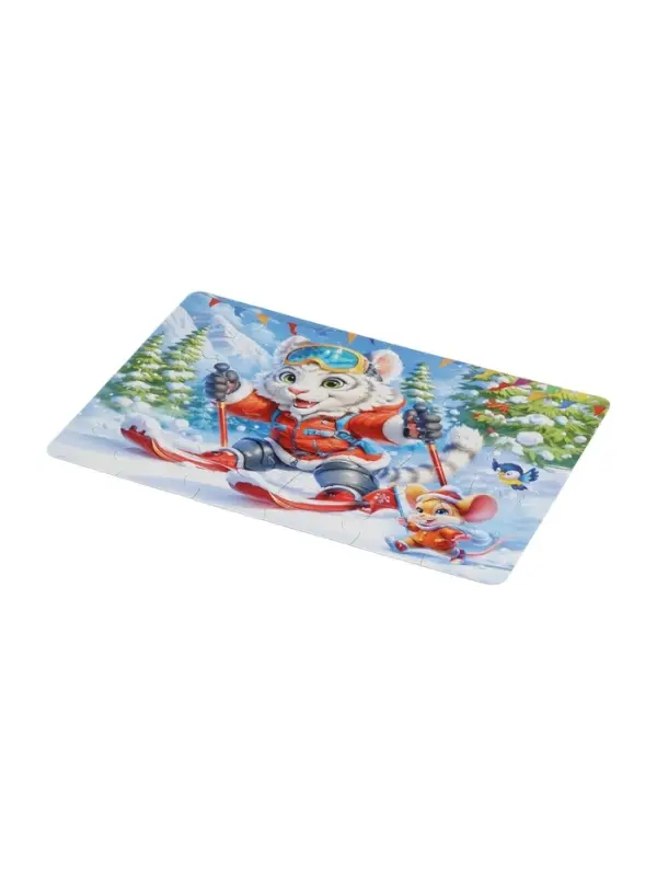 Макси-пазл 30 эл. "Тигр на лыжах" ПМ30-7582