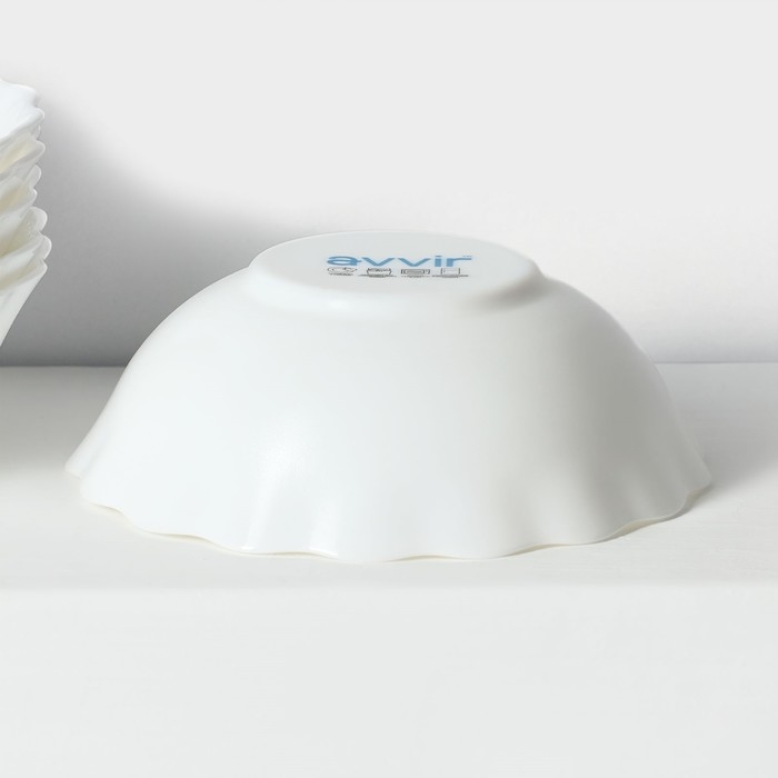 Набор салатников «Дива», 15,5×5 см, 6 шт, стеклокерамика, цвет белый Набор салатников «Дива», 15,5×5 см, 6 шт, стеклокерамика, цвет белый