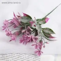 Букет искусственный «Цветочки с листиками» с напылением, 22 см, МИКС