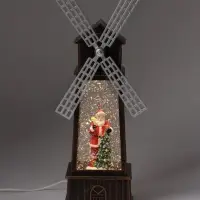Фигура светодиодная "Мельница Дед Мороз" 10х20х33,5 см, (3хАА не в компл, муз, usb) LN147