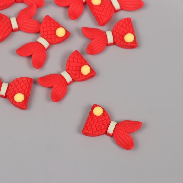Декор для творчества пластик Декор для творчества пластик "Красный хвост русалки" набор 12 шт 2,3х1,4 см