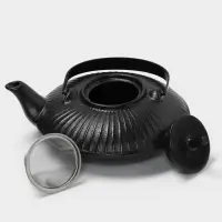 Чайник заварочный Magistro Black Swan, с ситом, 700 мл, керамика, чёрный