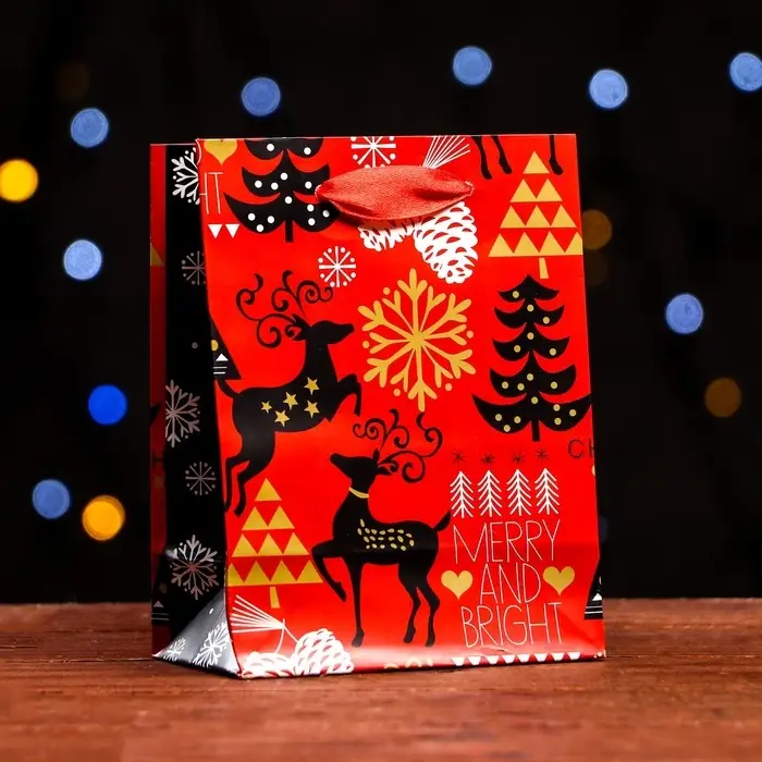 Пакет ламинированный «Новогодний настрой» 11.5×14.5×6 см