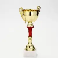 Кубок 153 В, наградная фигура, золото, подставка камень, 25 см