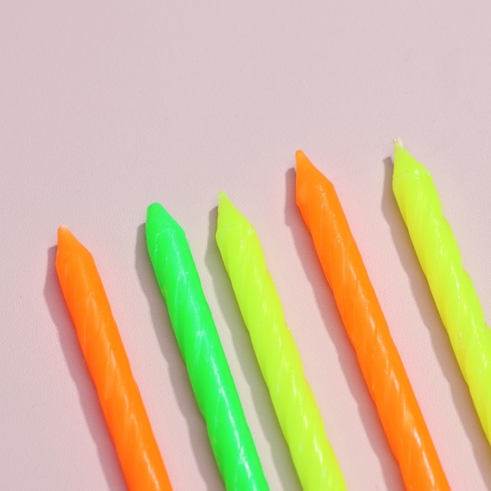Свечи для торта  Свечи для торта "Красочные", 6,5 см, 12 шт