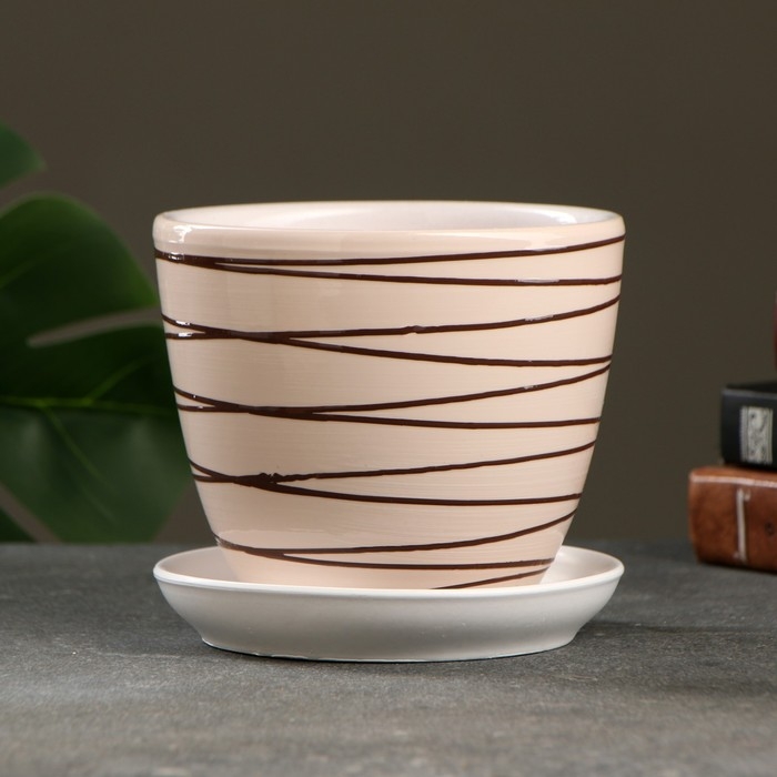 Горшок цветочный Горшок цветочный "Линии" 1 л,