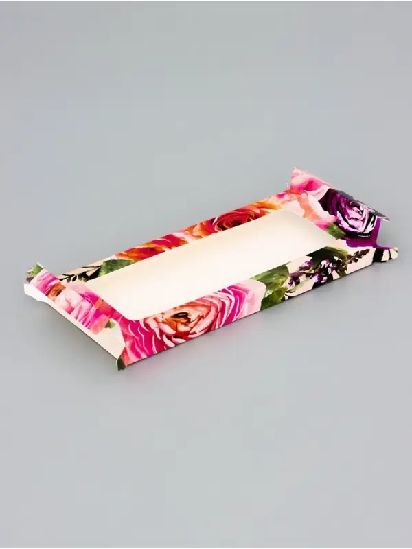 Подарочная коробка под плитку шоколада, с окном, «Цветочки», 17.1×8×1.4 см Подарочная коробка под плитку шоколада, с окном, «Цветочки», 17.1×8×1.4 см