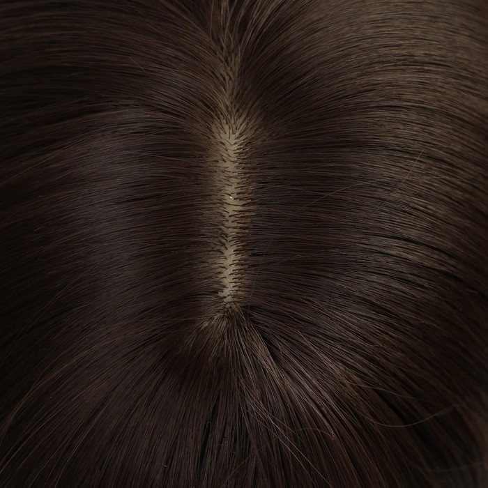 Парик искусственный, с чёлкой, имитация кожи, 30 см, цвет каштановый Парик искусственный, с чёлкой, имитация кожи, 30 см, цвет каштановый