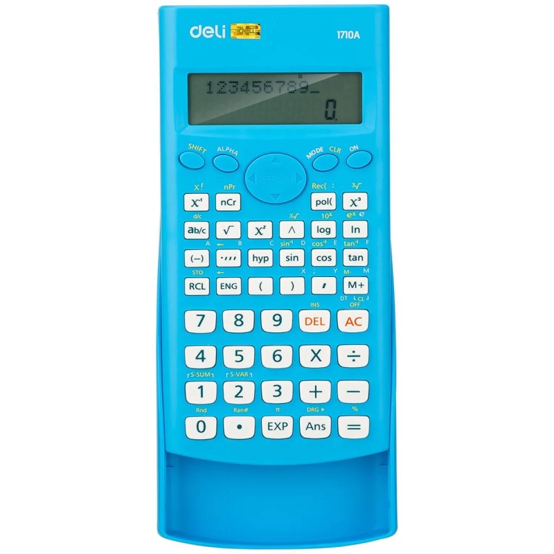 Калькулятор научный (ЕГЭ) Deli E1710A,10-р,2 стр,240 ф.,бат.,162х84мм,син