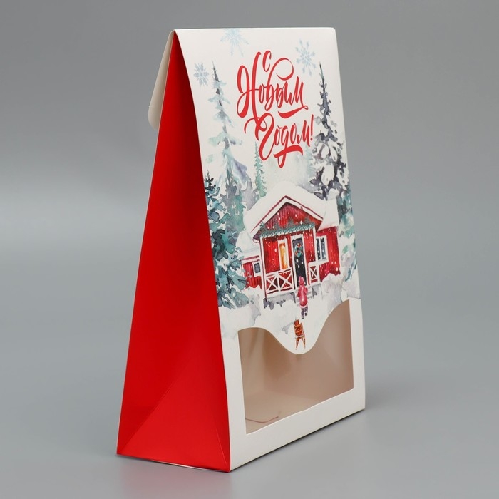 Коробка подарочная новогодняя складная «Дом в зимнем лесу», 15 х 7 х 22 см Коробка подарочная новогодняя складная «Дом в зимнем лесу», 15 х 7 х 22 см