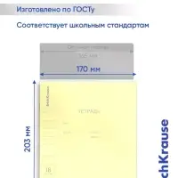 Тетрадь 18 листов в линейку ErichKrause CoverPro fizzy, жёлтая