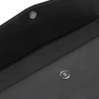 Папка-конверт на кнопке, формат А4, кожзам, черная