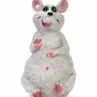 Садовая фигура из гипса &laquo;Мышь&raquo;, 29.5 см, серая
