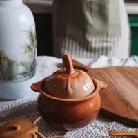 Горшочек для запекания Кунгурская керамика &laquo;Луговой&raquo;, 600 мл, с ручками, керамика, оранжевый