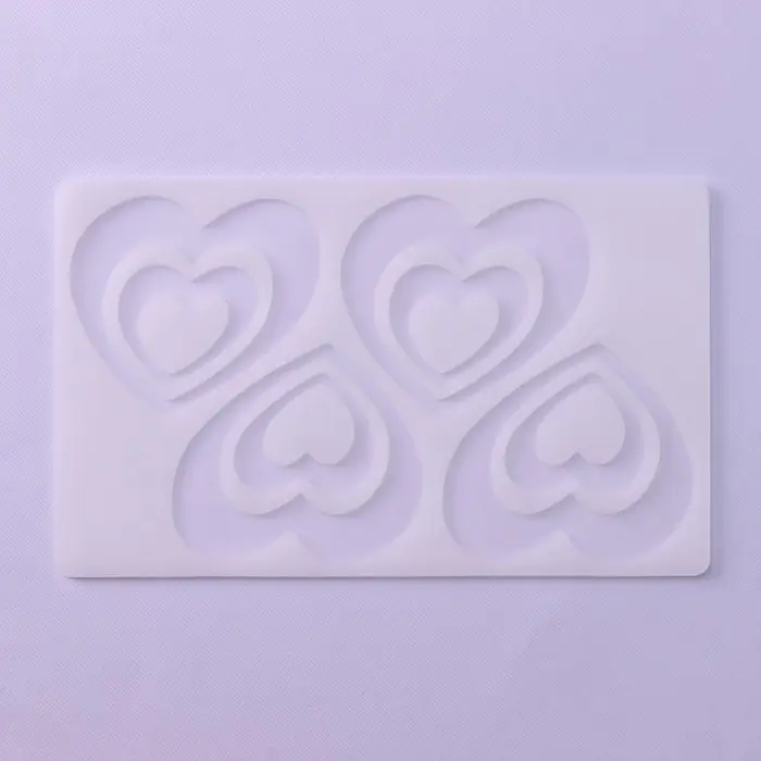 Форма для шоколада «Сердцем к сердцу», силикон, 4 ячейки, 19×11.5×0.3 см, прозрачная