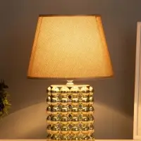 Лампа настольная RISALUX &laquo;Бабл&raquo;, 40 Вт, Е14, золотистая, 22&times;22&times;32 см