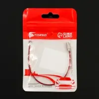 Брелок для ключей TORSO, стальной трос, 15 см, красный Брелок для ключей TORSO, стальной трос, 15 см, красный