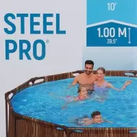 Бассейн каркасный Steel Pro, 305&times;100 см, круглый, цвет рейка, 561VM Bestway