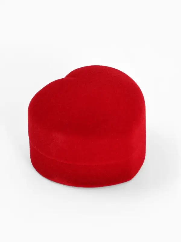 Футляр под 2 кольца &laquo;Сердце малое&raquo;, серёжки, бархатный, 5&times;4.4&times;3.7 см, бордовый