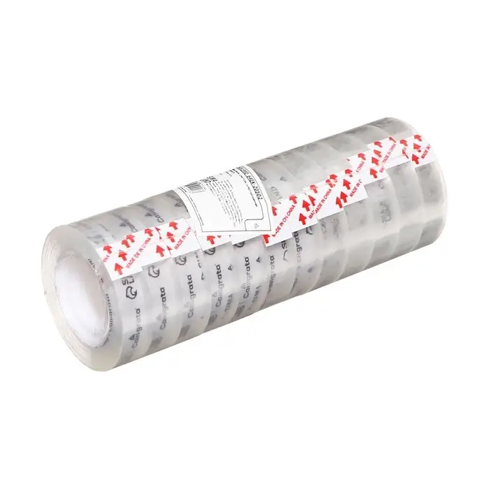 Клейкая лента 12 мм х 33 м., цвет кристально - прозрачный Клейкая лента 12 мм х 33 м., цвет кристально - прозрачный