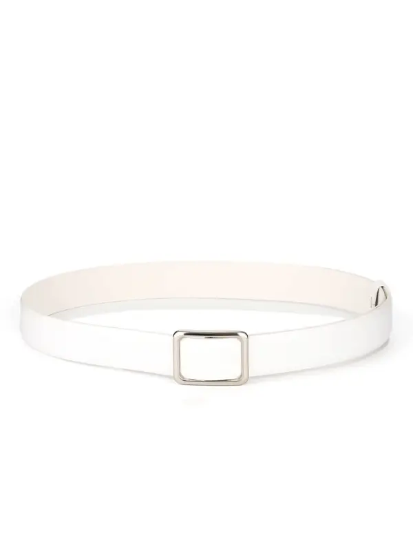 Ремень женский, 3.5&times;110 см, пряжка матовая, затяжка, белый