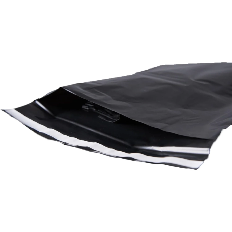 Корд курьерский пакет,без печати,без кармана,чер.,240х320+40,40мкм,100шт/уп