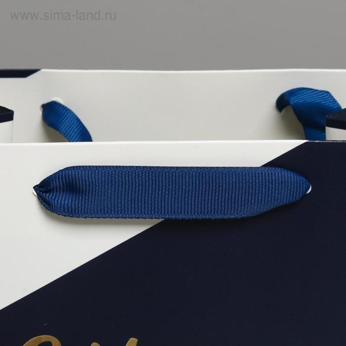 Пакет подарочный новогодний ламинированный «Удачи в Новом году», MS 18 х 23 х 10 см