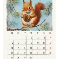 Календарь 2026 на ригеле «Винтаж»