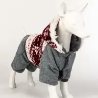 Комбинезон "Лапландия", с подкладом, размер L (ДС 35, ОГ 45, ОШ 35 см), серый/бордо Комбинезон "Лапландия", с подкладом, размер L (ДС 35, ОГ 45, ОШ 35 см), серый/бордо