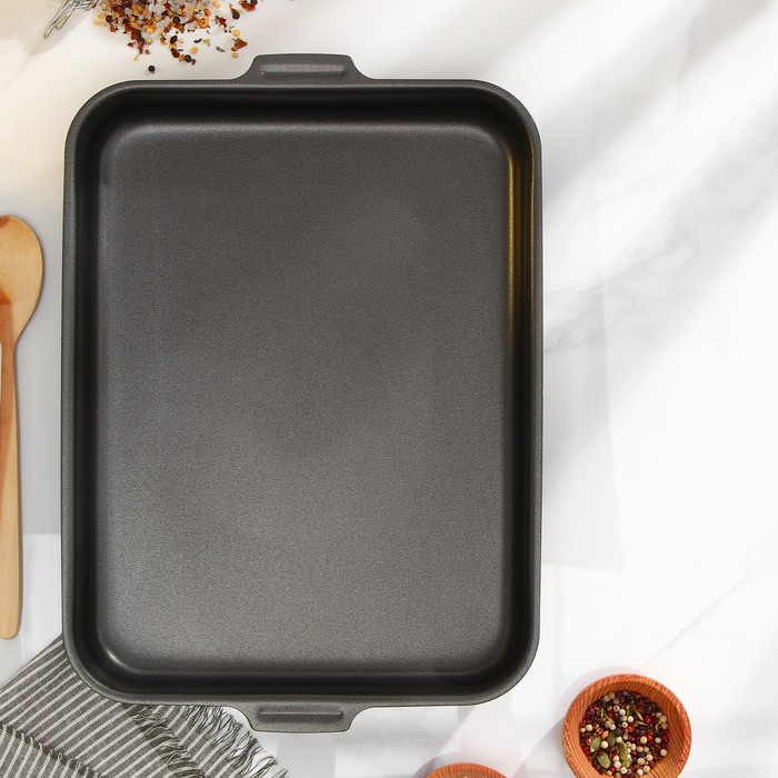 Противень Доляна Promo, 27×35 см, h=6 см, антипригарное покрытие, цвет бордовый Противень Доляна Promo, 27×35 см, h=6 см, антипригарное покрытие, цвет бордовый