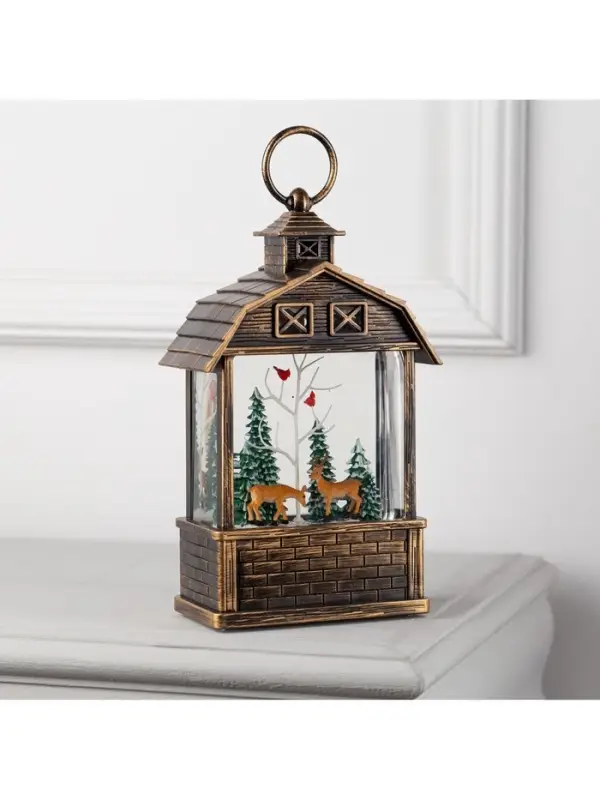 Светодиодная фигура &laquo;Олени в лесу&raquo; 14&times;24&times;8 см, пластик, от батареек ААх3, USB, свечение тёплое белое