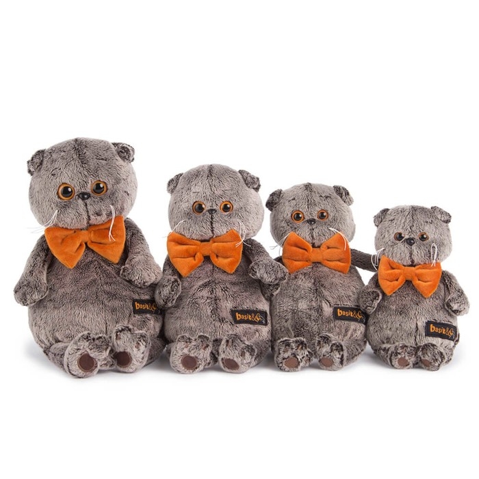 Мягкая игрушка «Басик» в рыжем бархатном банте, 22 см Мягкая игрушка «Басик» в рыжем бархатном банте, 22 см