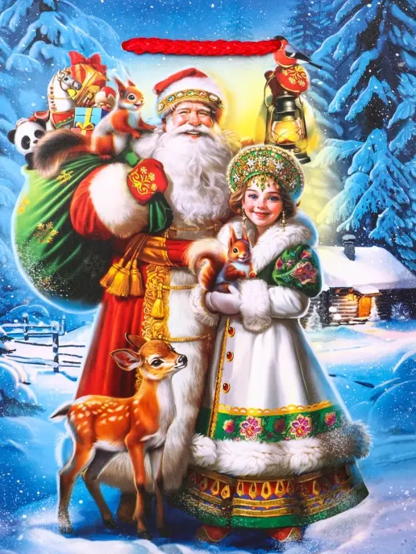 Пакет подарочный новогодний ламинированный, «Дед Мороз с подарками» , 18×10×22.3 см Пакет подарочный новогодний ламинированный, «Дед Мороз с подарками» , 18×10×22.3 см