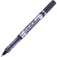 Роллер Deli Think, шарик 0,5 мм, линия 0,35 мм, черный EQ20020