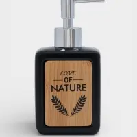 Дозатор для мыла SAVANNA &laquo;Природа&raquo;, 350 мл, чёрный