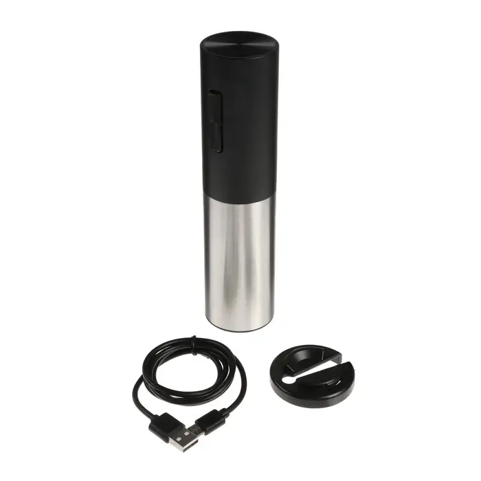 Штопор электрический Luazon LSH-09, 10 Вт, АКБ, резак для фольги, чёрный