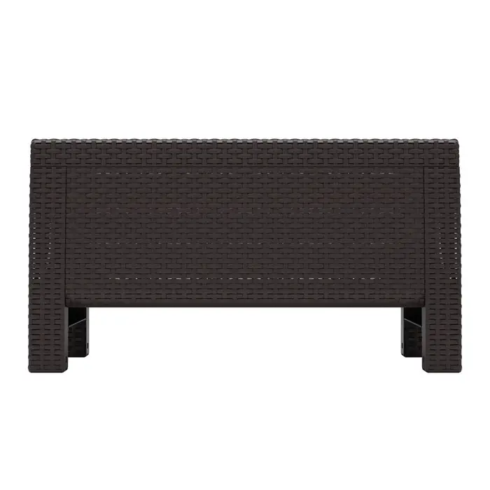 Стол садовый &laquo;Ротанг&raquo;, 76.5&times;57&times;42 см, пластиковый, цвет мокко