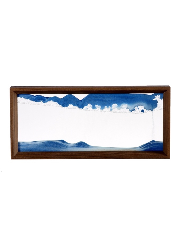 Песочные часы-картина, 17 х 37 см, антистресс, песок синий