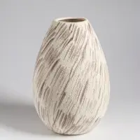 Ваза настольная керамика "Беажио" классик, 24,5х15 см, бежево-коричневый