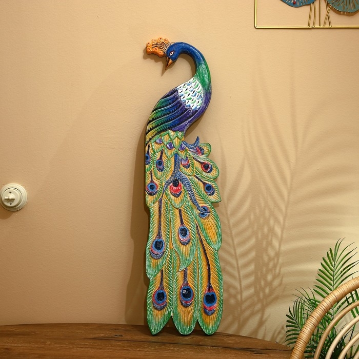 Панно настенное  Панно настенное "Павлин" албезия 100 см