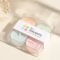 Набор чайных свечей ароматических "Конфетный цвет" 4 шт, 8х8х2,3 см