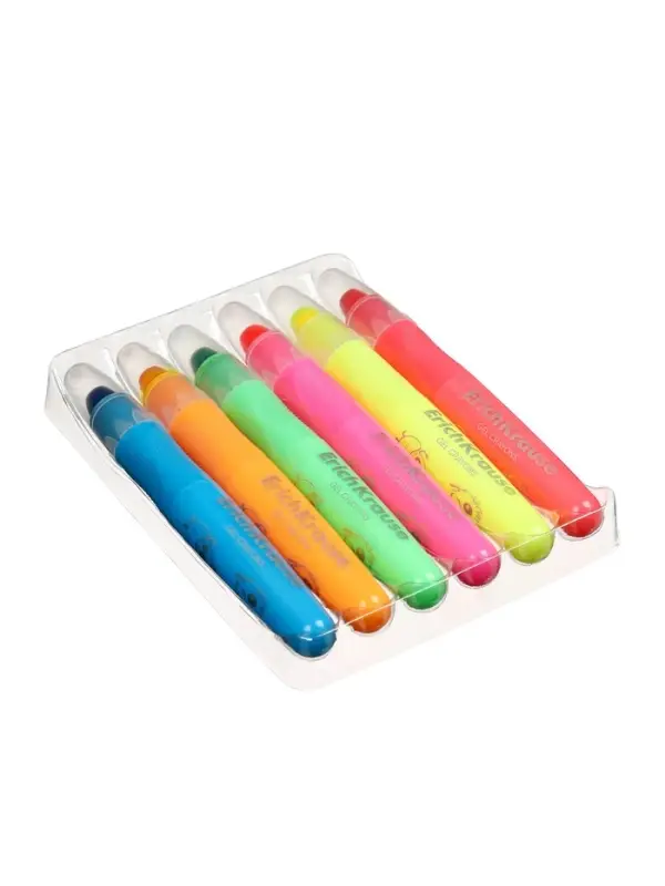 Гелевые мелки 6 цветов ErichKrause Jolly Friends Neon