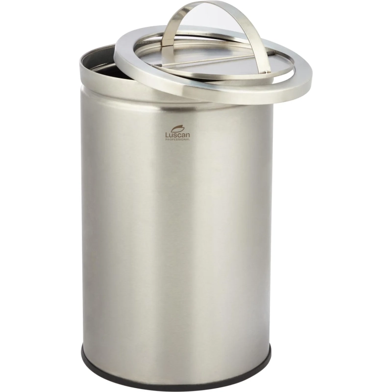 Ведро мусорное (урна) с качающ.крышкой нерж.сталь Luscan Professional 18л