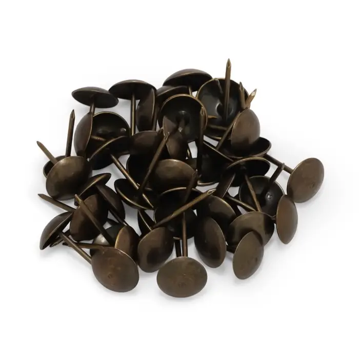 Гвозди ТУНДРА, декоративные, обивочные, 10&times;18.5 мм, бронза, 100 шт.