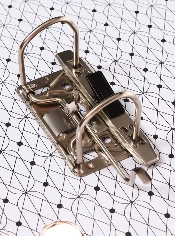 Папка-регистратор А4, 50 мм, ПВХ, тиснение &laquo;лен&raquo;, металлическая окантовка, карман на корешок, собранная, розовая, микс