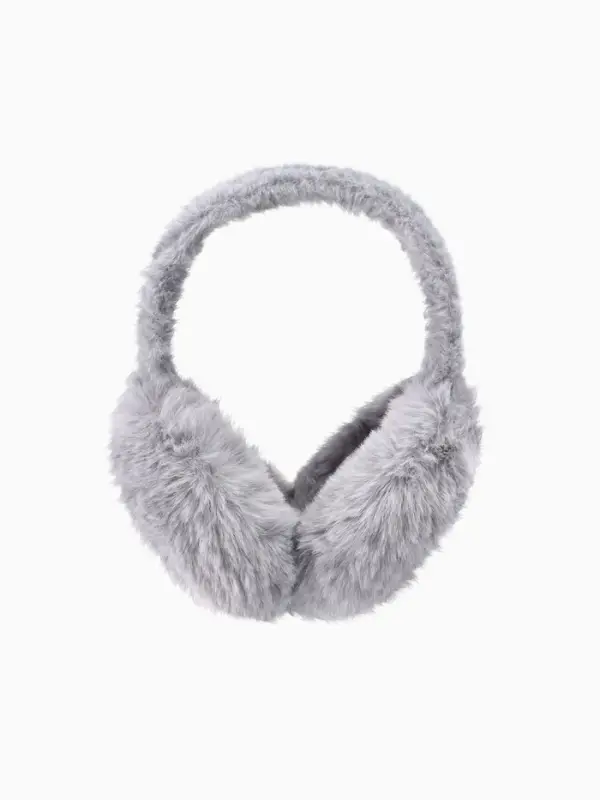 Меховые наушники складные женские MINAKU, серые, размер 54-58 Меховые наушники складные женские MINAKU, серые, размер 54-58