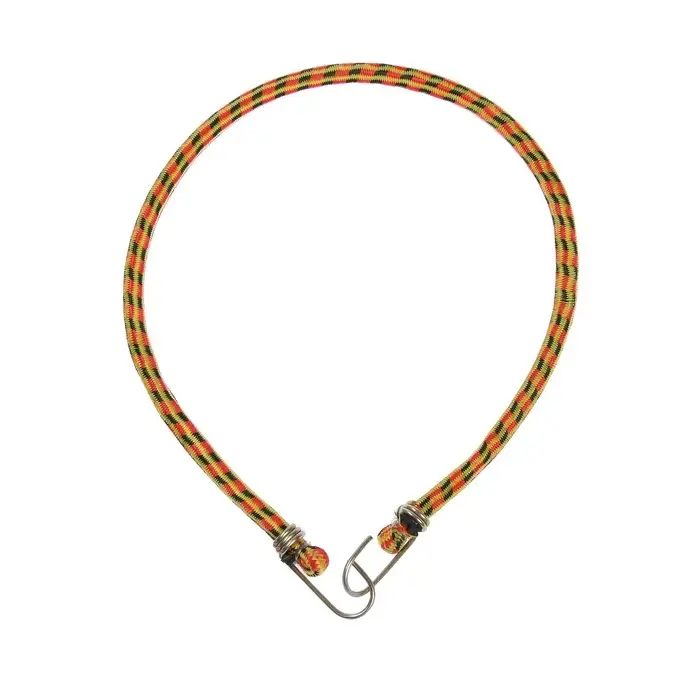 Резинка для крепления багажа TORSO, 80 см, d=10 мм, металлические крючки, МИКС