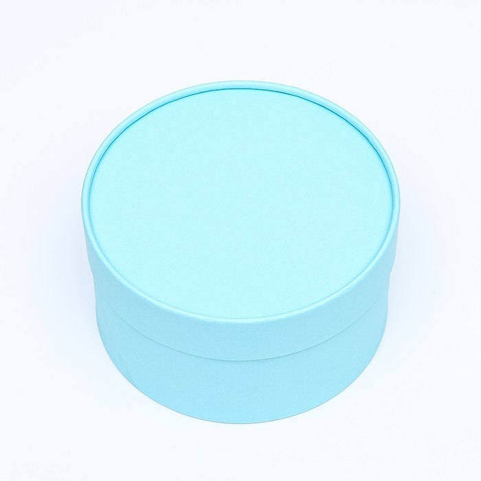 Подарочная коробка Подарочная коробка "Аквамарин" голубой, завальцованная без окна, 18 х 10 см